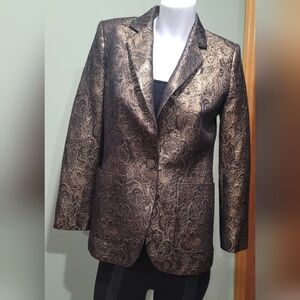 Elegant Black and Gold Women's Blazer